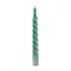 Lumanare din parafina, spirala, verde, 18cm