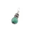 Pandantiv malachit natural sfera 10mm si elemente din argint 925