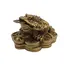 Statueta Feng Shui Broasca raioasa din rasina cu monede si pepita, 7cm