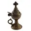 Vas pentru ardere tamaie si ierburi, metal culoare alama, 15cm