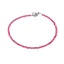 Bratara agat fuchsia sfere fatetate 2mm