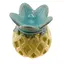 Vas aromaterapie din ceramica cu model ananas, galben, 12cm, AR103