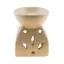 Vas aromaterapie din ceramica, model petale, bej - 7,5cm