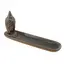 Vas din ceramica pentru ardere betisoare parfumate, Buddha gri, 20cm AR90