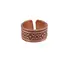 Inel reglabil din cupru masiv model aztec, 10mm