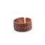 Inel reglabil din cupru masiv model tribal, 10mm