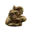 Statueta Feng Shui Elefant din rasina aurie, model 1 - 6cm