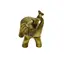 Statueta Feng Shui din alama Elefant cu trompa ridicata si Ru Yi, 14cm