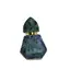 Pandantiv cristal natural Rubin in zoisit sticluta model 2 cu agatatoare aurie, 4,5cm