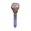 Bagheta din cristal natural Fluorit si Cuart roz inima, 17,2cm