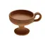 Catuie din ceramica lucrata manual maro, medie 7cm x 9cm
