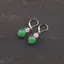 Cercei cu agatatoare aventurin si cuart roz, sfere de 10mm si 6mm