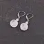 Cercei cu agatatoare cuart roz, banut fatetat de 12mm si sfera de 4mm