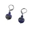 Cercei cu agatatoare lapis lazuli, banut fatetat de 12mm si sfera de 4mm