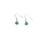 Cercei cu agatatoare Onix verde briolete si Argint 925, 6-9mm