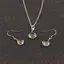 Set Cercei cu agatatoare si pandantiv Cuart lemon briolete si Argint 925, 9-11mm