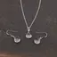 Set Cercei cu agatatoare si pandantiv Cuart roz briolete si Argint 925, 9-11mm