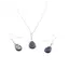 Set Cercei cu agatatoare si pandantiv Iolith briolete si Argint 925, 11-14mm