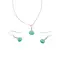 Set Cercei cu agatatoare si pandantiv Onix verde briolete si Argint 925, 6-9mm