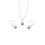 Set Cercei cu agatatoare si pandantiv Piatra Lunii maro briolete si Argint 925, 7-8mm