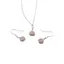 Set Cercei cu agatatoare si pandantiv Piatra Lunii maro briolete si Argint 925, 8-10mm
