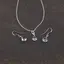 Set Cercei cu agatatoare si pandantiv Topaz briolete si Argint 925, 8mm