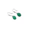 Cercei cu agatatoare Onix verde cu montura din Argint 925 model 2, 30mm