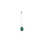Pandantiv Onix verde cu montura si lantisor din Argint 925, 60mm