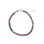 Bratara Rubin in Zoisit sfere fatetate cu Argint 925, 4mm