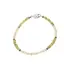 Bratara Citrin si Peridot discuri fatetate, elemente inox argintiu, 3mm