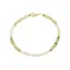 Bratara Citrin si Peridot discuri fatetate, elemente inox auriu, 3mm