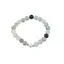 Bratara Fluorit sfere si Perla de cultura cu elemente argintii pe elastic, 8mm