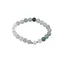 Bratara Fluorit sfere si Perle de cultura cu elemente argintii pe elastic, 8mm