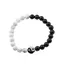 Bratara Howlit, Onix sfere si Sidef banut Yin Yang pe elastic, 8mm
