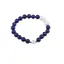 Bratara Lapis Lazuli si Perle de cultura sfere cu elemente argintii pe elastic, 8mm