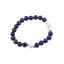 Bratara Lapis Lazuli si Perle de cultura sfere cu elemente aurii pe elastic, 8mm