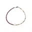 Bratara Turmalina multicolora si Granat Rhodolit discuri fatetate 3mm si Perla de cultura 7mm cu elemente argintii