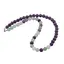 Colier Ametist si Fluorit sfere 8mm cu bumb argintiu