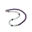Colier Ametist si Fluorit sfere 8mm cu bumb auriu