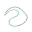 Colier asimetric Labradorit, Apatit discuri fatetate si Hematit argintiu, 4-5mm