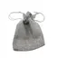 Saculet material textil gri 14x10cm