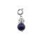 Breloc piatra semipretioasa Lapis lazuli si sfera cu Zirconiu, 6-8mm