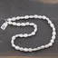 Colier cristale naturale Opal alb oval neregulat, 8-13mm