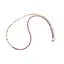 Colier Turmalina multicolora si Granat Rhodolit discuri fatetate 3mm si Perla de cultura 7mm cu elemente argintii