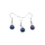 Set cercei cu agatatoare si pandantiv Piatra Lunii A+ si Kianit cu Argint 925, 5-8mm