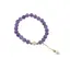 Bratara Ametist cu talisman auriu si Perla de cultura pe elastic, 8-9mm