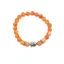 Bratara Carneol sfere si chipul lui Buddha pe elastic, 8mm