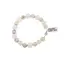 Bratara din cristale naturale Cuart roz si Prehnit sfere fatetate, 8-10mm