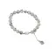 Bratara Jasp kiwi cu talisman argintiu si Perla de cultura pe elastic, 8mm