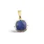 Pandantiv Lapis Lazuli patrat cu montura aurie, 15mm